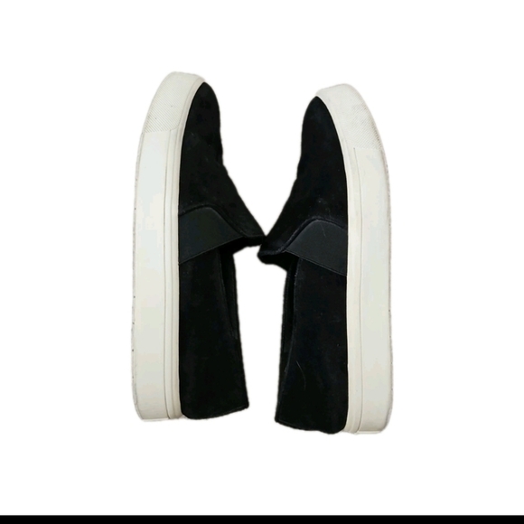 Vince Womens Black Suede Warren Sneaker 8 - Picture 7 of 12